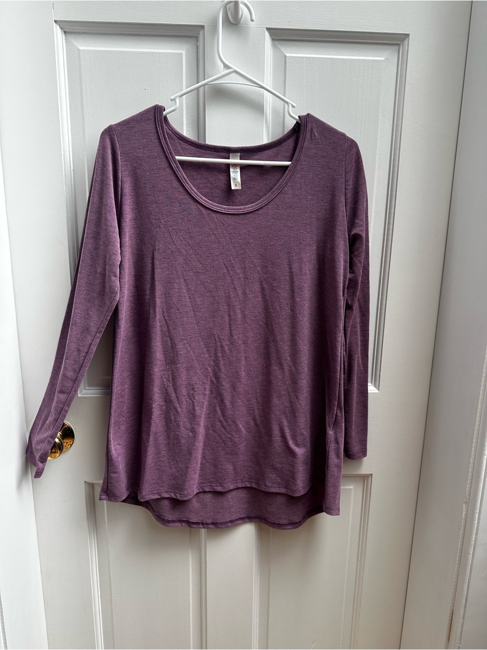 LuLaRoe Long-Sleeve Scoop Neck Top - Plum